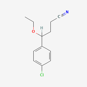 molecular formula C12H14ClNO B1345480 4-Chloro-gamma-ethoxybenzenebutyronitrile CAS No. 6940-87-0