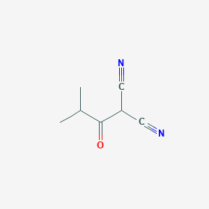 molecular formula C7H8N2O B13454809 2-(2-Methylpropanoyl)propanedinitrile 