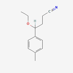 molecular formula C13H17NO B1345481 gamma-Ethoxy-4-methylbenzenebutyronitrile CAS No. 83898-14-0