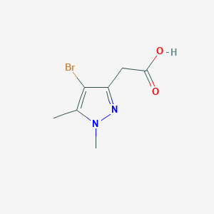 molecular formula C7H9BrN2O2 B13454827 2-(4-bromo-1,5-dimethyl-1H-pyrazol-3-yl)acetic acid 