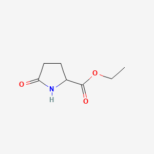 molecular formula C7H11NO3 B1345484 Ethyl 5-oxo-DL-prolinate CAS No. 66183-71-9