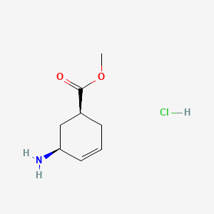 molecular formula C8H14ClNO2 B13454899 methyl (1S,5S)-5-aminocyclohex-3-ene-1-carboxylate hydrochloride 