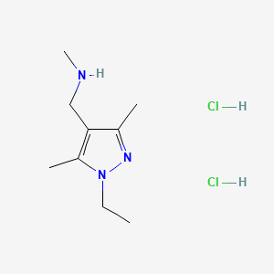 molecular formula C9H19Cl2N3 B13454921 [(1-ethyl-3,5-dimethyl-1H-pyrazol-4-yl)methyl](methyl)amine dihydrochloride 