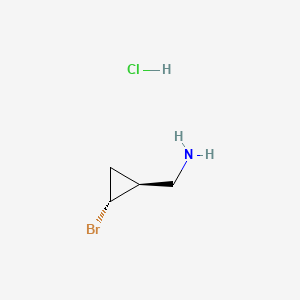 molecular formula C4H9BrClN B13454930 rac-1-[(1R,2S)-2-bromocyclopropyl]methanamine hydrochloride 