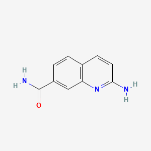 molecular formula C10H9N3O B13454939 2-Aminoquinoline-7-carboxamide 