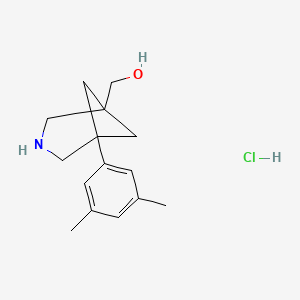 molecular formula C15H22ClNO B13454944 [5-(3,5-Dimethylphenyl)-3-azabicyclo[3.1.1]heptan-1-yl]methanol hydrochloride 