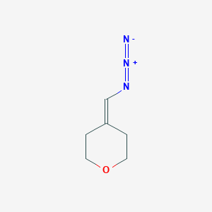 molecular formula C6H9N3O B13454947 4-(Azidomethylidene)oxane 