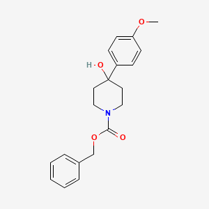 molecular formula C20H23NO4 B13455004 N-Benzyloxycarbonyl-4-hydroxy-4-(4-methoxyphenyl)piperidine 