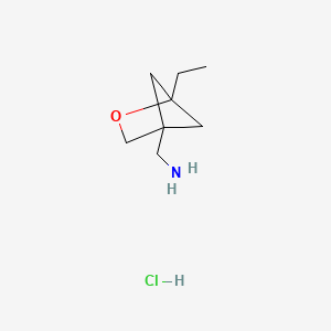 molecular formula C8H16ClNO B13455019 1-{1-Ethyl-2-oxabicyclo[2.1.1]hexan-4-yl}methanamine hydrochloride 