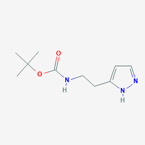 molecular formula C10H17N3O2 B13455036 tert-Butyl (2-(1H-pyrazol-3-yl)ethyl)carbamate CAS No. 2217673-44-2