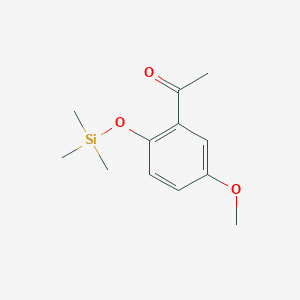 molecular formula C12H18O3Si B13455046 1-(5-Methoxy-2-[(trimethylsilyl)oxy]phenyl)ethanone CAS No. 97389-71-4