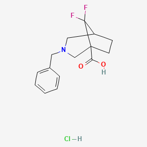 3-Benzyl-8,8-difluoro-3-azabicyclo[3.2.1]octane-1-carboxylic acid hydrochloride