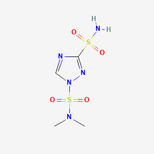 molecular formula C4H9N5O4S2 B13455077 N1,N1-dimethyl-1H-1,2,4-triazole-1,3-disulfonamide 