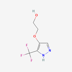 molecular formula C6H7F3N2O2 B13455081 2-{[3-(trifluoromethyl)-1H-pyrazol-4-yl]oxy}ethan-1-ol 