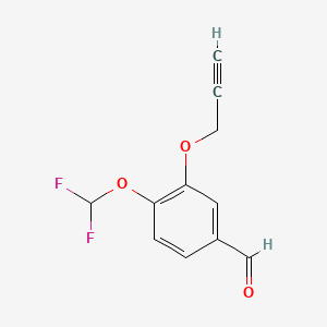 4-(Difluoromethoxy)-3-(prop-2-yn-1-yloxy)benzaldehyde