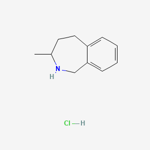 molecular formula C11H16ClN B13455087 3-methyl-2,3,4,5-tetrahydro-1H-2-benzazepinehydrochloride 