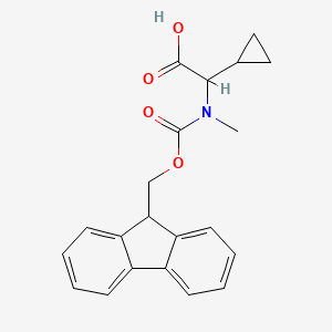 molecular formula C21H21NO4 B13455171 2-cyclopropyl-2-({[(9H-fluoren-9-yl)methoxy]carbonyl}(methyl)amino)aceticacid 