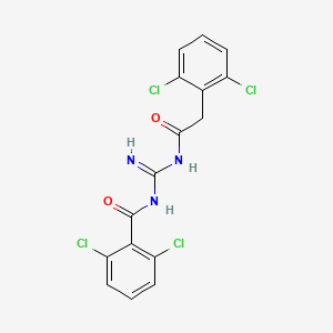 molecular formula C16H11Cl4N3O2 B13455177 2-(2,6-dichlorophenyl)-N-{[(2,6-dichlorophenyl)formamido]methanimidoyl}acetamide 