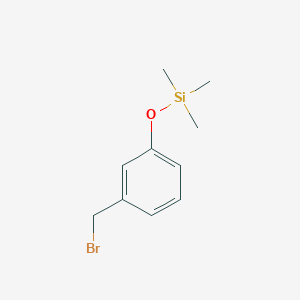 molecular formula C10H15BrOSi B13455183 (3-Bromomethylphenoxy)trimethylsilane 