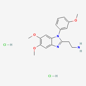 2-[5,6-dimethoxy-1-(3-methoxyphenyl)-1H-1,3-benzodiazol-2-yl]ethan-1-amine dihydrochloride