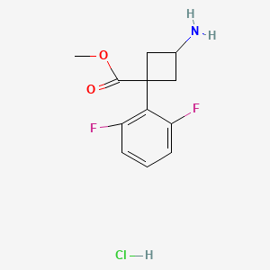 Rac-methyl (1r,3r)-3-amino-1-(2,6-difluorophenyl)cyclobutane-1-carboxylate hydrochloride