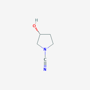 molecular formula C5H8N2O B13455218 (3R)-3-hydroxypyrrolidine-1-carbonitrile CAS No. 1689881-86-4