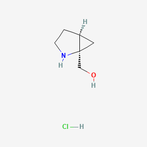 molecular formula C6H12ClNO B13455283 [(1R,5S)-2-azabicyclo[3.1.0]hexan-1-yl]methanol hydrochloride 