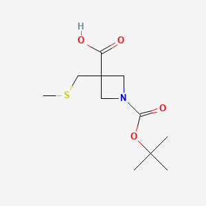 molecular formula C11H19NO4S B13455285 1-[(Tert-butoxy)carbonyl]-3-[(methylsulfanyl)methyl]azetidine-3-carboxylicacid 