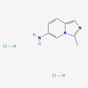 molecular formula C8H11Cl2N3 B13455288 3-Methylimidazo[1,5-a]pyridin-6-amine dihydrochloride 