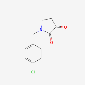 molecular formula C11H10ClNO2 B13455292 1-[(4-Chlorophenyl)methyl]pyrrolidine-2,3-dione 