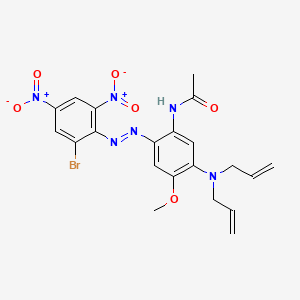 molecular formula C21H21BrN6O6 B1345536 N-[2-[(2-Bromo-4,6-dinitrophenyl)azo]-5-(diallylamino)-4-methoxyphenyl]acetamide CAS No. 51868-46-3