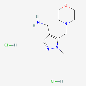 1-{1-methyl-5-[(morpholin-4-yl)methyl]-1H-pyrazol-4-yl}methanamine dihydrochloride