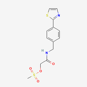 ({[4-(1,3-Thiazol-2-yl)phenyl]methyl}carbamoyl)methyl methanesulfonate