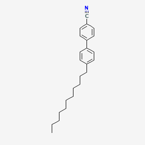 molecular formula C24H31N B1345545 [1,1'-Biphenyl]-4-carbonitrile, 4'-undecyl- CAS No. 65860-74-4