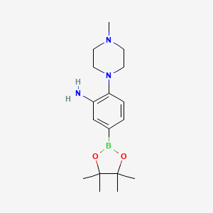 2-(4-Methylpiperazin-1-yl)-5-(tetramethyl-1,3,2-dioxaborolan-2-yl)aniline