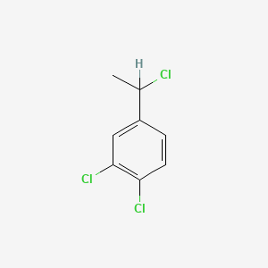 molecular formula C8H7Cl3 B1345558 1,2-Dichloro-4-(1-chloroethyl)benzene CAS No. 54965-01-4