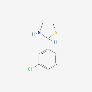 molecular formula C9H10ClNS B1345560 2-(间-氯苯基)噻唑烷 CAS No. 60980-82-7