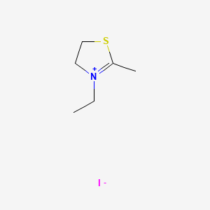 molecular formula C6H12INS B1345561 噻唑鎓，3-乙基-4,5-二氢-2-甲基-，碘化物 CAS No. 54654-71-6
