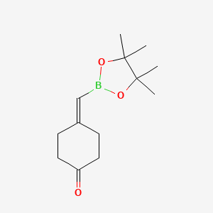 4-[(4,4,5,5-Tetramethyl-1,3,2-dioxaborolan-2-yl)methylidene]cyclohexan-1-one