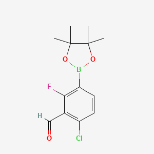 6-Chloro-2-fluoro-3-(4,4,5,5-tetramethyl-1,3,2-dioxaborolan-2-yl)benzaldehyde