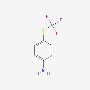 molecular formula C7H6F3NS B1345599 4-((三氟甲基)硫基)苯胺 CAS No. 372-16-7