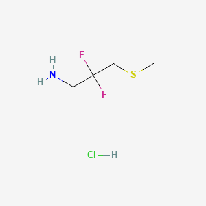 2,2-Difluoro-3-(methylsulfanyl)propan-1-amine hydrochloride