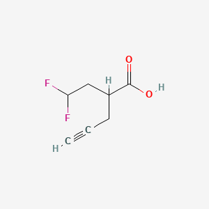 2-(2,2-Difluoroethyl)pent-4-ynoic acid