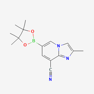 2-Methyl-6-(4,4,5,5-tetramethyl-1,3,2-dioxaborolan-2-yl)imidazo[1,2-a]pyridine-8-carbonitrile