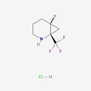 molecular formula C7H11ClF3N B13456091 rac-(1R,6S)-1-(trifluoromethyl)-2-azabicyclo[4.1.0]heptane hydrochloride 