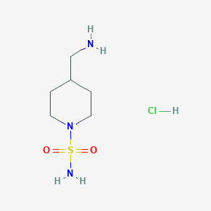 molecular formula C6H16ClN3O2S B13456094 4-(Aminomethyl)piperidine-1-sulfonamide hydrochloride 