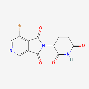 molecular formula C12H8BrN3O4 B13456102 3-{7-bromo-1,3-dioxo-1H,2H,3H-pyrrolo[3,4-c]pyridin-2-yl}piperidine-2,6-dione CAS No. 2866318-88-7