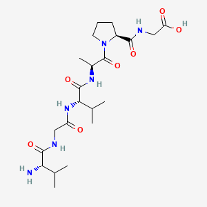 molecular formula C22H38N6O7 B1345612 缬-甘-缬-丙-脯-甘 CAS No. 92899-39-3