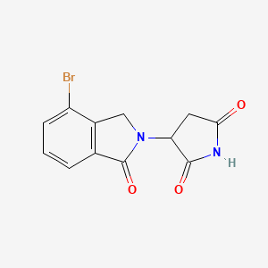 molecular formula C12H9BrN2O3 B13456136 3-(4-bromo-1-oxo-2,3-dihydro-1H-isoindol-2-yl)pyrrolidine-2,5-dione 