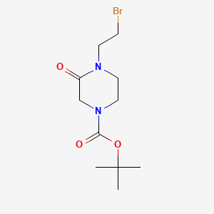 Tert-butyl 4-(2-bromoethyl)-3-oxopiperazine-1-carboxylate